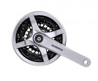 Kľuky Shimano TY501 42/34/24z 170mm strieborné s krytom  na čtvorhran