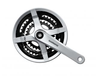 Kľuky Shimano TY501 48/38/28z 170mm strieborné s krytom  na čtvorhran