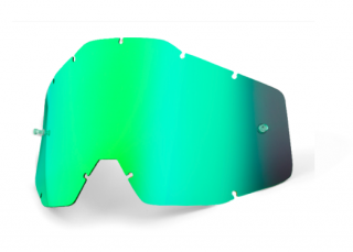 Náhradné sklo 100% Anti-Fog zrkadlové zelené (Pre okuliare Racecraft, Accuri a Strata)