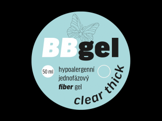 BB gel FIBER THICK CLEAR jednofázový hypoalergenní 50ml