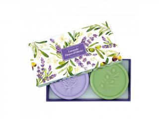 Esprit Provence Darčeková sada mydiel 2x100g levandule a kvety olivovníka