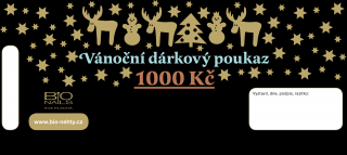 Vianočný darčekový poukaz na 1000 Kč biely