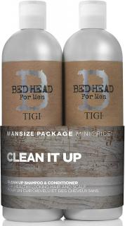 TIGI Bed Head For Men Clean Up Duo šampón a kondicionér pre mužov 1500ml