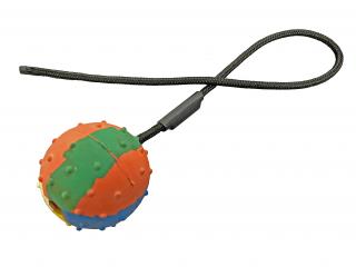 BAFPET Gumená loptička s magnetom na šnúrke Farba: Biela, Rozmer: 6cm