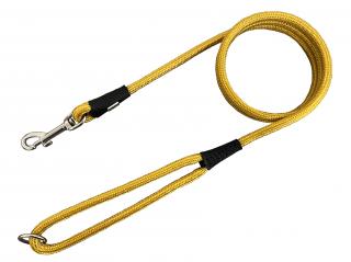 BAFPET Lanové vodítko EXCLUSIVE s nerezovou karabinou Barva: Žlutá, Rozměr: 10mm x 150cm 15208E