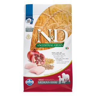 Farmina ND dog AG adult medium  maxi, chicken, spelt, oats  pomegranate 2,5 kg