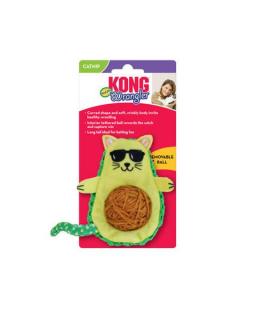 Hračka Kong Cat Avokádo s klbkom, zelené, polyester