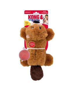Hračka Kong Dog Cozie Pocketz Bobor s pískatkom, hnedá  M