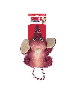 Hračka Kong Dog Cozzie Tugg Slon, pískajúci, fialový, polyester, M/L