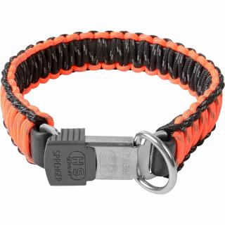 HS Obojok PARACORD, 3cm/55cm, ClicLock, oranžový reflexný