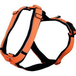 HS Y-Postroj na voľný čas, reflexný, M, 60-75cm, nylon+neoprén, oranžový