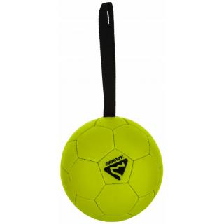 Lopta futbalová s priemerom 16cm, s uškom, veľká, ekokoža, rôzne farby