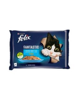 Nestlé FELIX Fantastic cat Multipack výber z rýb želé kapsička 4x85 g