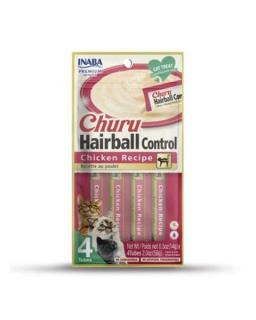 Pamlskok Inaba Churu Hairball cat Kura 12 x 4 tuby 720 g