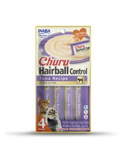 Pamlskok Inaba Churu Hairball cat Tuniak  12 x 4 tuby 720 g