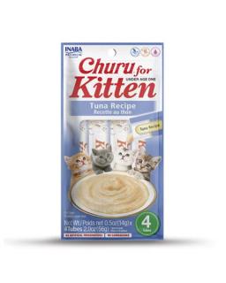 Pamlskok Inaba Churu Kittenl cat Tuniak 12 x 4 tuby 720 g