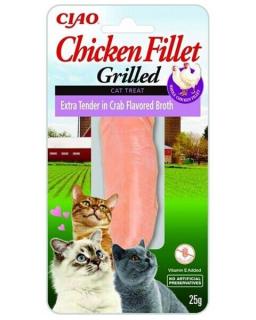 Pamlsok Inaba Churu Grilled cat Kura extra krehký v krabom vývare 12 ks 300 g