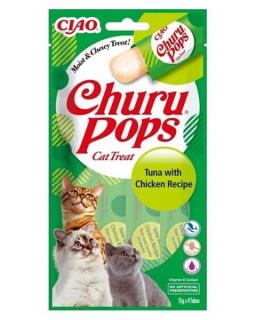 Pamlsok Inaba Churu Pops cat Tuniak s kuraťom 12 x 4 tuby 720 g