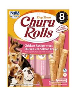 Pamlsok Inaba Churu Rolls dog Kura s lososom 8 x 8 ks 768 g