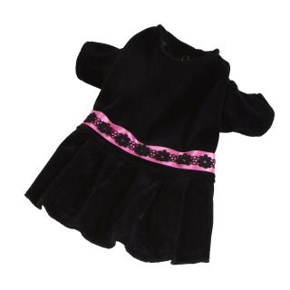 Šaty plyš (doprodej skladových zásob) - černá XXS
