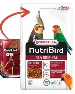 VL Orlux NutriBird G14 Original- extrudy pre stredne veľké papagáje s tuzemským ovocím na denné kŕmenie 1 kg