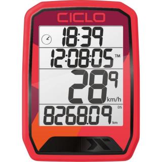 Cyklopočítač bezdrôtový CicloSport PROTOS 213, červený