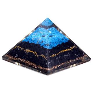 Orgonite Pyramid - Tyrkys a Čierny Turmalín - 70 mm