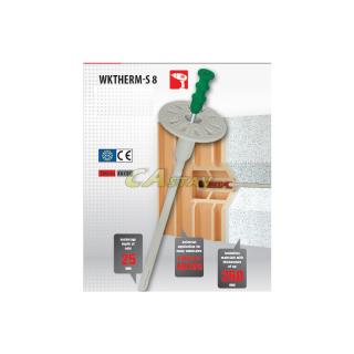 Tanierová hmoždinka 8x95mm WKTHERM-8S so skrutkovým kovovým tŕňom