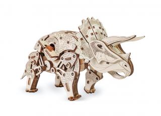 Drevené mechanické 3D puzzle - Triceratops