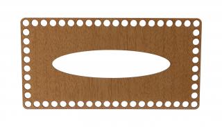Drevené veko na vreckovky - obdĺžnik dub Zvoľte variant:: 24x12 cm