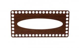 Drevené veko na vreckovky - obdĺžnik orech Zvoľte variant:: 21x10 cm