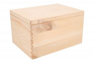 Drevený box s vekom 40 x 30 x 24 cm bez rukoväti