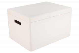 Drevený box s viekom 40x30x23 cm - biely