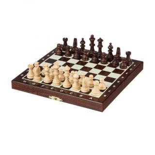 Malé magnetické drevené šachy