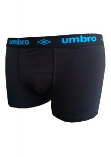 Pánske boxerky Umbro 716 čierna/tyrkys