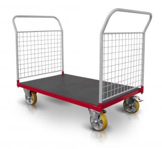 Plošinový vozík 2 x madlo so sieťou 500 kg PROFI 52608-22 Rozměry (mm): 600 x 1000