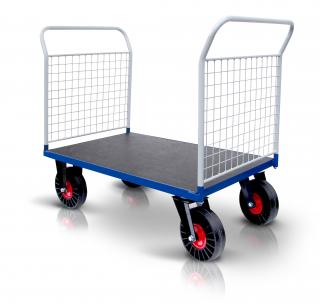 Plošinový vozík 2 X madlo so sieťou PROFI s nafukovacími kolesami 52608-26 Nosnost (kg): 300, Rozměry (mm): 800 x 600
