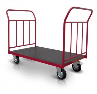 Plošinový vozík 2 x madlo so zvislými priečkami 500 kg PROFI 52608-02 Rozměry (mm): 800 x 1100