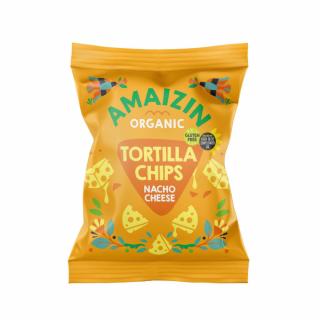 Chipsy kukuričné nacho s príchuťou syra 150 g BIO   AMAIZIN