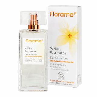 Parfumová voda prírodná VANILLE GOURMANDE — lahodná vanilka 50 ml BIO   FLORAME