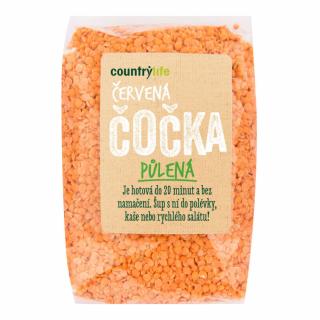 Šošovica červená polená lúpaná 500 g   COUNTRY LIFE