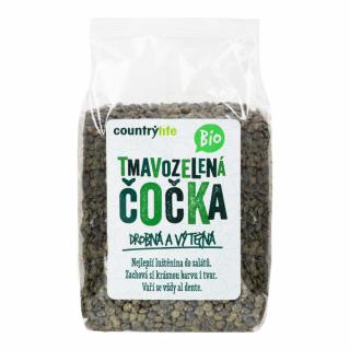 Šošovica tmavozelená 500 g BIO   COUNTRY LIFE