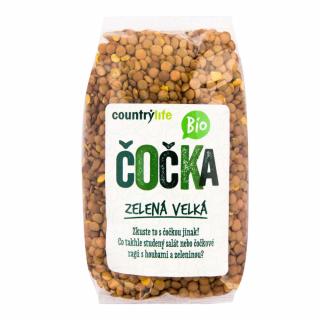 Šošovica zelená veľká 500 g BIO   COUNTRY LIFE