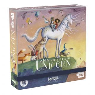 LONDJI Vreckové puzzle Unicorn - 100 pcs