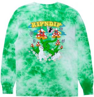 RIPNDIP - Cloud Sixty Nine Long Sleeve Lime Cloud Wash Veľkosť: M