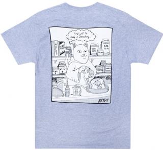 RIPNDIP - Shake N Bake Tee Heather Grey Veľkosť: M