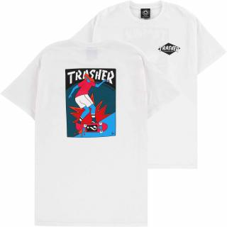 Thrasher x Parra - Trasher Hurricane White Tričko Veľkosť: M