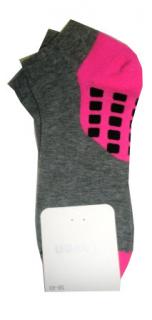 Dámske bavlnené ponožky sivé / ružové, veľ. 38-40