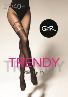 Dámske pančuchy GATTA Trendy Girl-Up 49 (20/60 DEN) 2-S, Nero