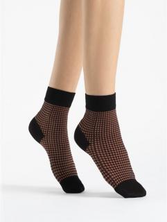 Dámske silonkové ponožky FiORE Croquet 40 DEN UNI, Papaya